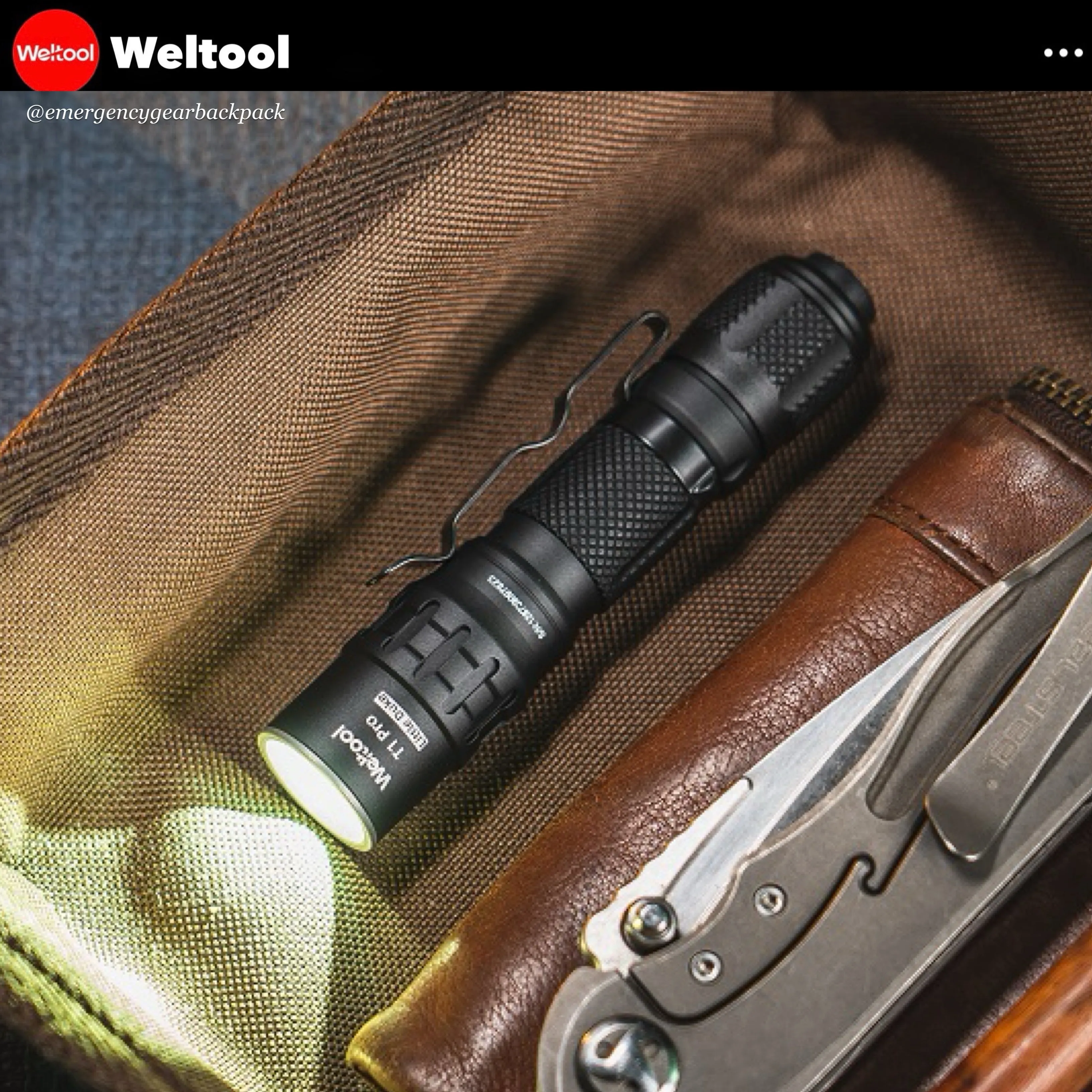 Weltool T1 Pro TAC Tactical Flashlight 540 Lumens 290M