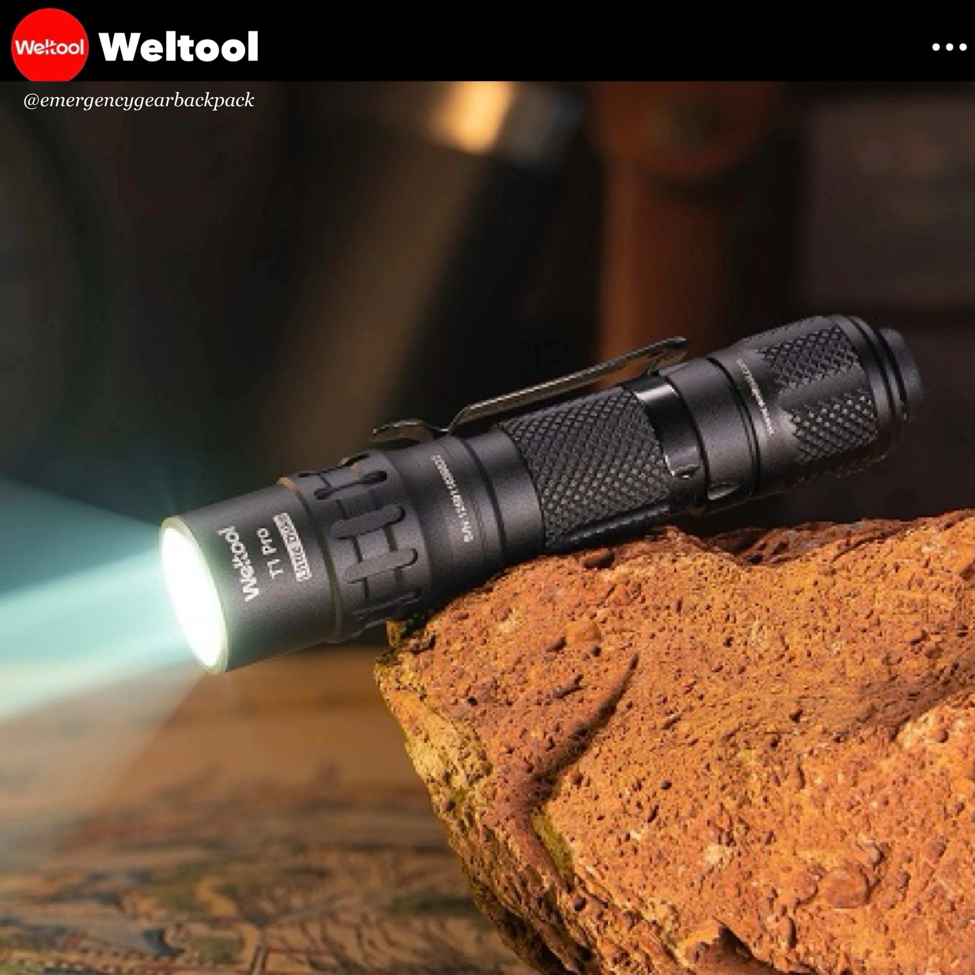 Weltool T1 Pro TAC Tactical Flashlight 540 Lumens 290M