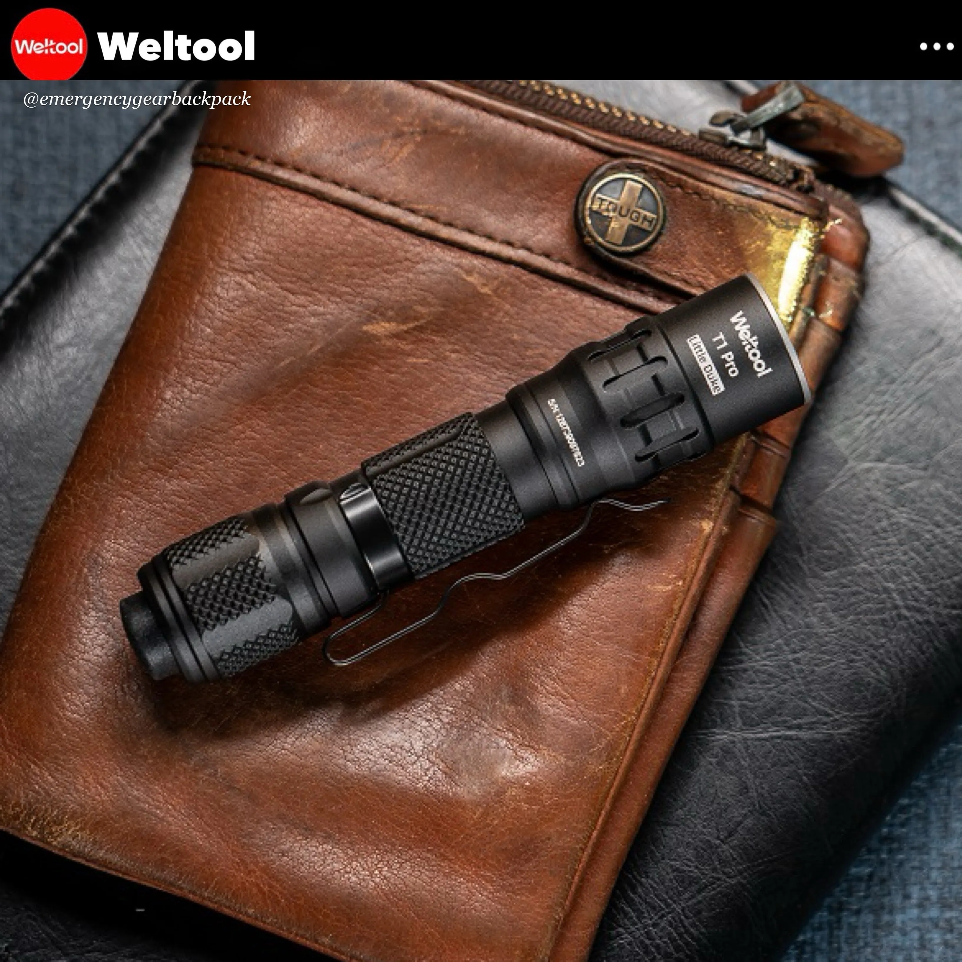 Weltool T1 Pro TAC Tactical Flashlight 540 Lumens 290M