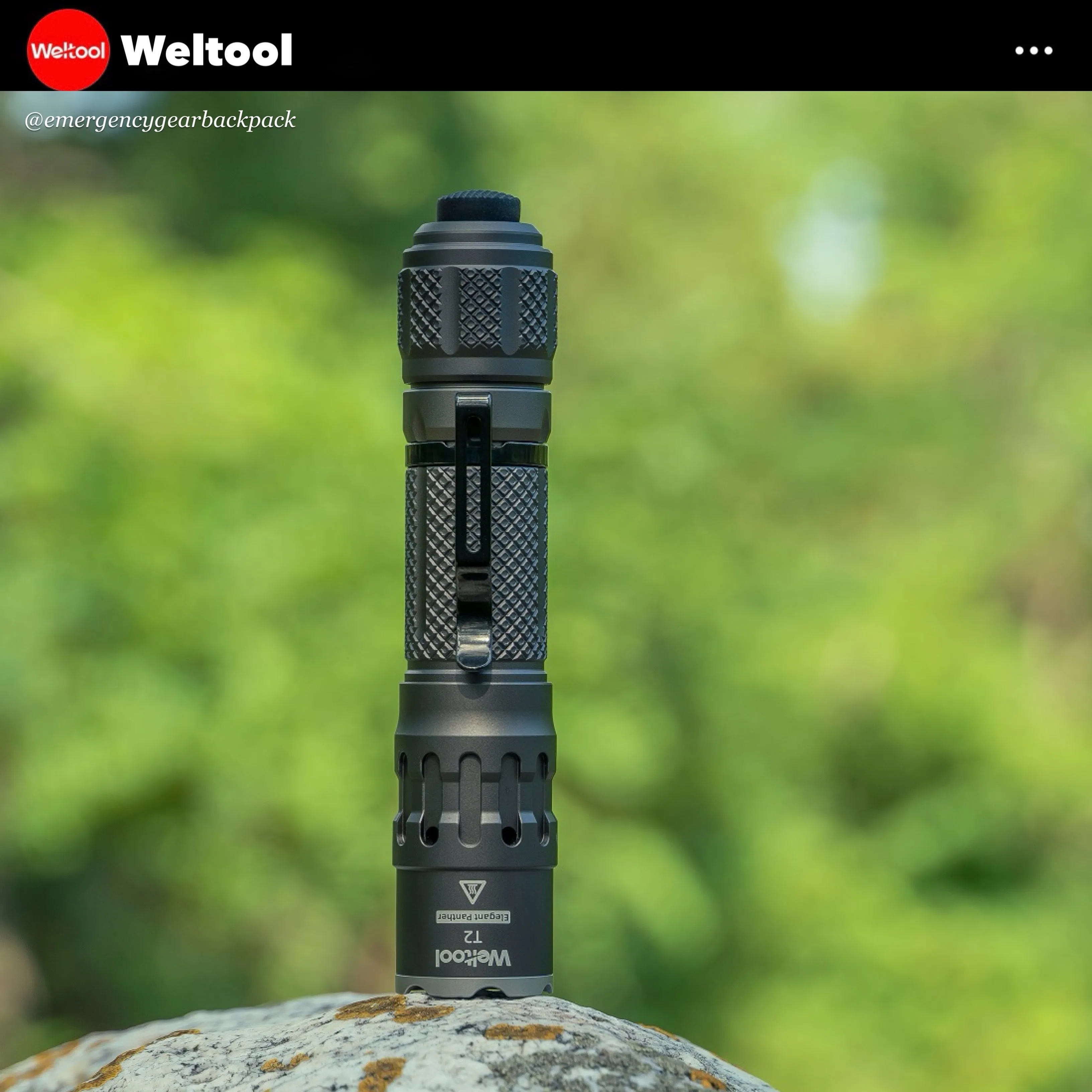 Weltool T2 TAC Tactical Flashlight 1900 Lumens 431M