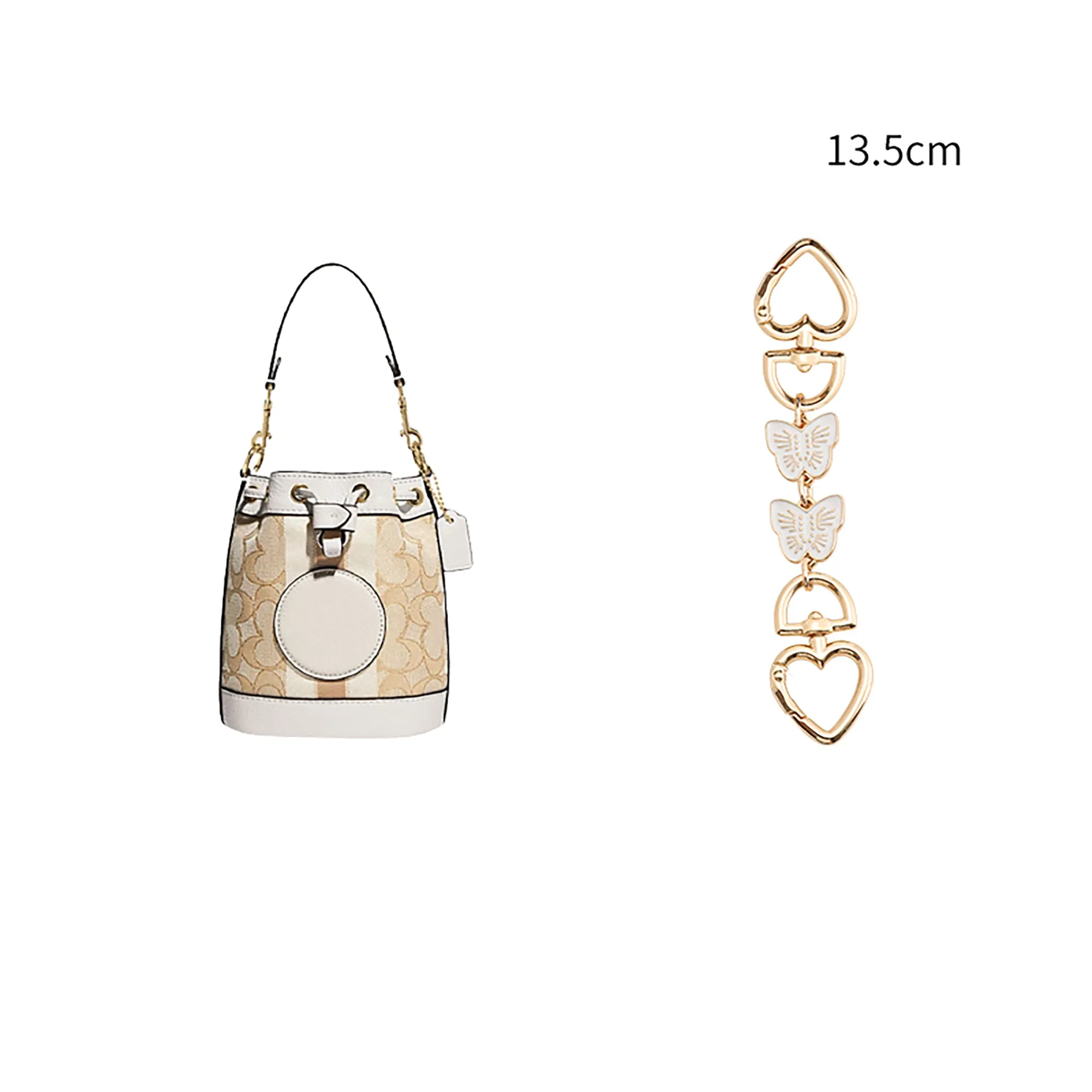 WILLOW Bag strap extension chain, metal butterfly extension chain, pink bag chain accessory