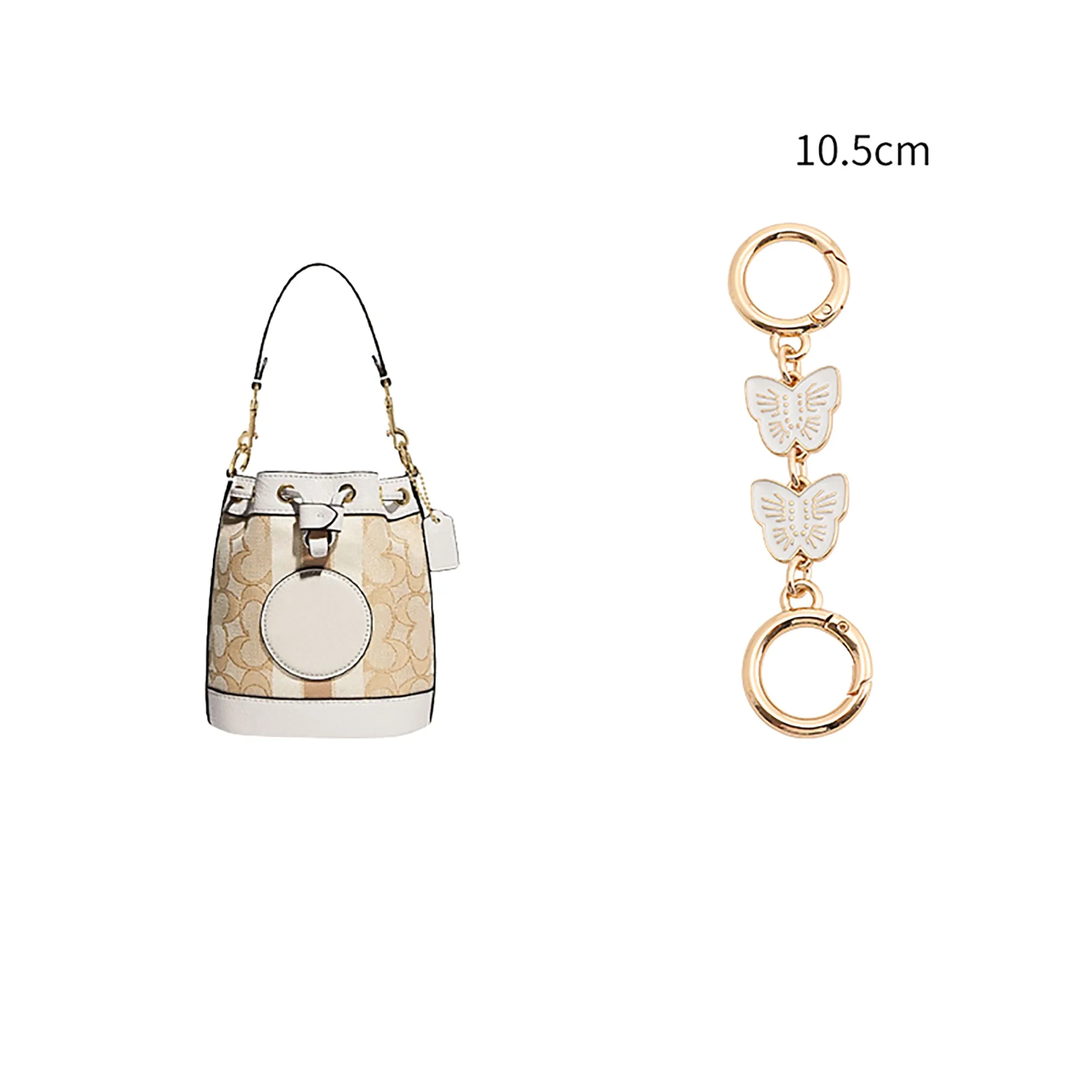WILLOW Bag strap extension chain, metal butterfly extension chain, pink bag chain accessory