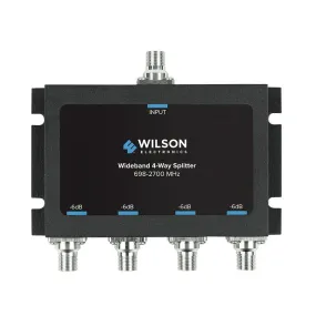 WilsonPro 850036 Wideband 4-Way Splitter with F-Female Connector