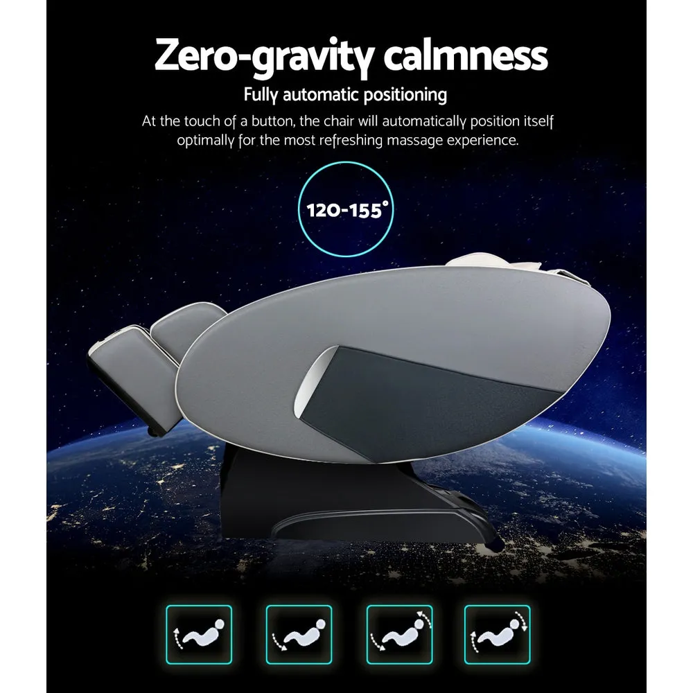 Zephyr Electric Massage Chair Zero Gravity Recliner Body Back Shiatsu Massager - Grey